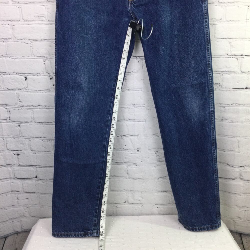 Wrangler Men's Cowboy Medium Wash 5 Pocket Cotton Straight Leg Blue Jeans 34 - Picture 10 of 10